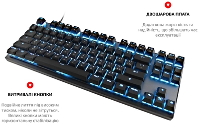 Клавиатура беспроводная Motospeed GK82 Outemu Blue USB/Wireless Black (mtgk82bmb)