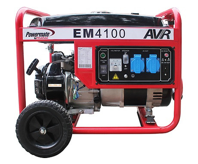 Генератор бензиновий з мідною обмоткою та колесами Powermate by Pramac EM4100 3.5 кВт