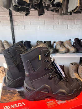 Військові тактичні черевики Vaneda Nato Чорні, Зимові до -20 берці з натуральної шкіри. 47