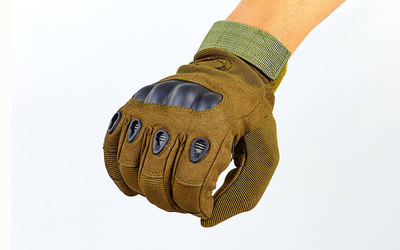 Перчатки тактические с закрытыми пальцами и усил. протектор OAKLEY BC-4623 (р-р M , черный-зеленый) /2