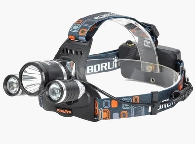Мощный налобный фонарь Bailong/Wimpex RJ-3000-T6 фонарик на 3 LED лампы