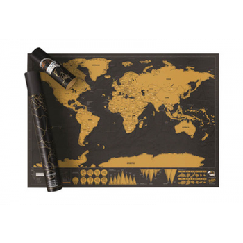 Стирається скретч карта світу Travel Map Black World 40 х 30 см