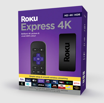 Медіаплеєр Roku Express 4K інтернет Smart приставка для телевізора сумісність HD 4K та 4K-HDR