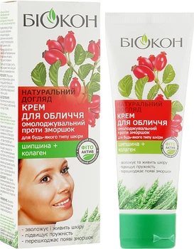Крем для лица "Шиповник + Коллаген" - Биокон Натуральный уход 75ml (290259-48947)
