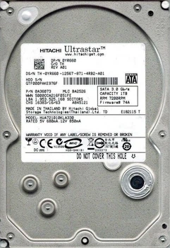 Накопитель HDD SATA 1.0TB Hitachi (HGST) UltraStar A7K1000 7200rpm 32MB (HUA721010KLA330) гар. 12 мес. Refurbished