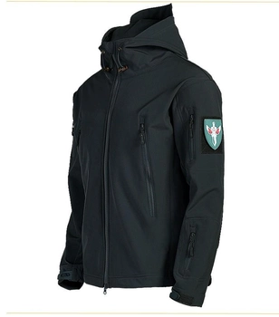 Куртка тактична Tactical Pro непромокальна чоловіча Soft Shell XXL Чорна (359728104)