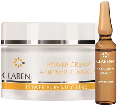 Крем со 100% активным витамином С и экстрактом из шелка - Clarena Power Cream 100% Vit C Aa2g 50ml (123463-15127)