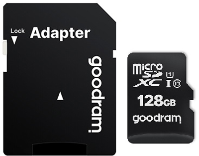 Карта памяти Goodram MicroSDXC 128GB UHS-I Class 10 + SD adapter + OTG Card reader (M1A4-1280R12)