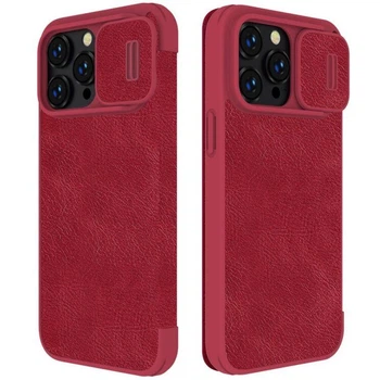 Кожаный чехол книжка Nillkin Qin Pro Leather Case для Apple iPhone 14 Pro 6.1 (2022) Red