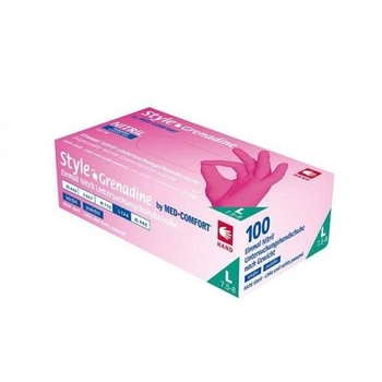 Перчатки нітрилові AMPri Style Grenadine (100 шт. / 50 пар), рожеві, розмір S