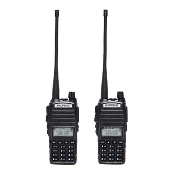 Комплект 2 шт Рация портативная Baofeng UV-82 VHF/UHF 5 Вт до 10 км Черная