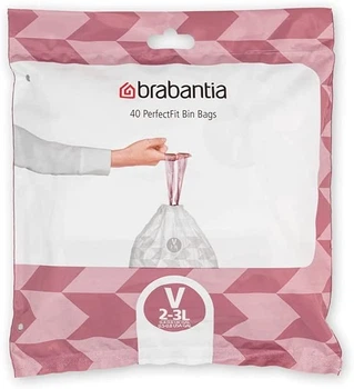 Набор мусорных пакетов (2-3 л), "V", 40 шт Brabantia 100253