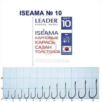 Крючок карповый Leader Iseama BN № 10