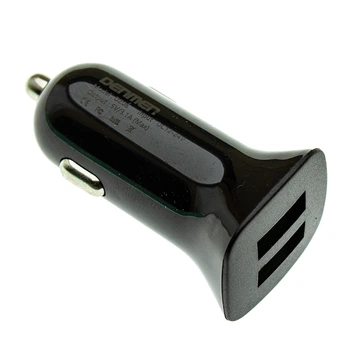 Зарядне автомобільне Denmen DZ06 (2USB 3.1A) Чорний