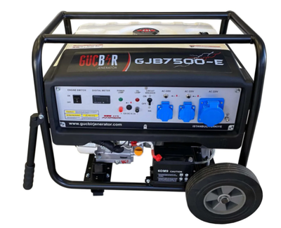 Бензиновый генератор 1 фазный Gucbir GJB7500-E Комбинированный запуск / 7 kWa