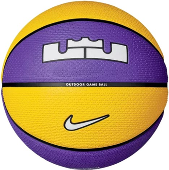М'яч баскетбольний Nike Playground 2.0 8P L James Deflated Court Purple/Amarillo/Black/White Size 7 (N.100.4372.575.07)