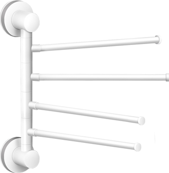 Тримач для рушників клейкий МВМ MY HOME BP-28 WHITE/GRAY білий/сірий