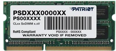 Оперативна пам'ять Patriot SODIMM DDR3-1600 4096MB PC3-12800 Signature Line (PSD34G1600L2S)