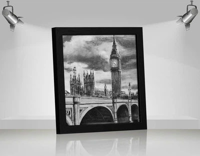 Фоторамка деревянная 15х15 багет: DL1507-03 Черный (антибликовое стекло 2мм, двп) EmojiFrame
