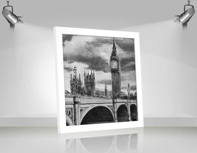Фоторамка деревянная 40х40 багет: DL3005-01 Белый (глянцевый прозрачный пластик 0.8мм, двп) EmojiFrame