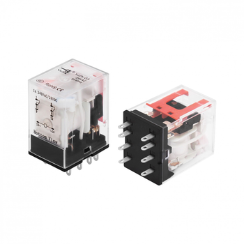 Реле електромагнітне YIJIA YJ2N-GS 5 А 220 V AC / 24 V DC з живленням котушки 24 V AC проміжне реле (03-081)