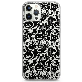 Чохол силіконовий для Apple IPhone 13 Pro від Lex Altern (Страшна голова Джека, Хеллоуїн, привид, кажан Скелет)