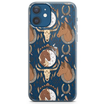 Чехол силиконовый для Apple IPhone 13 от Lex Altern (Шаманский череп, бохо лошадь, ловец снов)