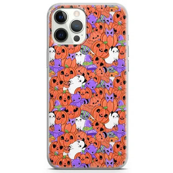 Чохол силіконовий для Apple IPhone 13 Pro Max від Lex Altern (Весела голова Джека, Геловін, кажани, привид)
