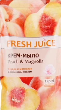 Крем-мыло с персиковым маслом "Персик и магнолия" - Fresh Juice Peach & Magnolia (сменный блок) 460ml (60387-20001)
