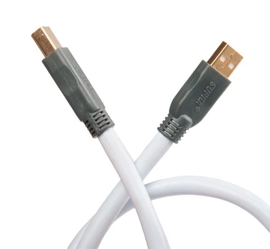 Цифровий шнур Supra USB 2.0 AB Blue 0.75 м
