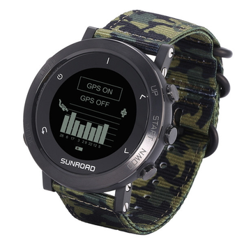 Мужские спортивные водостойкие тактические часы с компасом Sunroad Army GPS с компасом