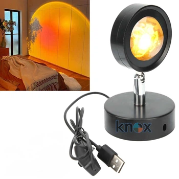 Підлогова лампа захід сонця Golden LED Sunset Lamp 16 см. проекційний світильник-торшер