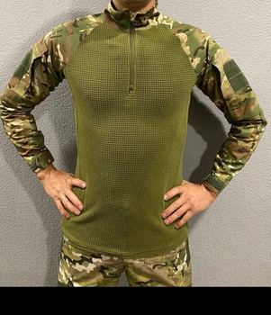 Боевая рубашка Убакс утепленная с длинным рукавом Мультикам. Тактическая рубашка Ubacs Размер 42