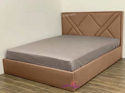Кровать двуспальная 160x200 Астра Mebel-Day Жаккард Коричневый Багама (06)
