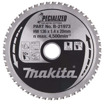 Диск пильный по металлу 136х20 мм 50T Makita Specialized B-21973