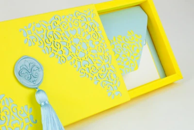 Gift box Slava Ukraine желто-голубой Конверт ручной работы на свадьбу, день рождения, юбилей Ручная работа