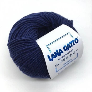 Пряжа Lana Gatto Super Soft 13856 Темно-синий