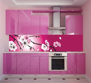 Кухонный фартук Скинали Сакура 60х250 см (180)