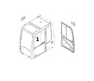 Скло дверне верхнє пересувне ADA Glass CAT M318D (3786571)