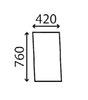 Скло заднє праве ADA Glass KUBOTA KX71 (RG518-46690)