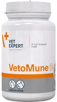 Препарат для поддержания иммунитета у кошек и собак VetExpert VetoMune 60 капсул (5907752658600)