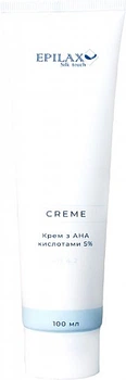 Крем-пілінг для тіла з кислотами АНА 5% pH 4.2 - Epilax Silk Touch Cream 100ml (1096193-85852)