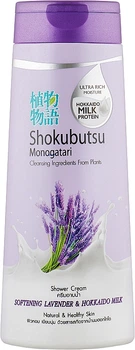 Крем-гель для душу "Лаванда та молочко Хокайдо" - Shokubutsu Monogatari Softening Lavender & Hokkaido Milk 500ml (972328-34093577)