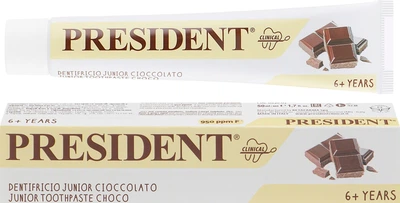 Дитяча зубна паста "Clinical Junior", шоколад - PresiDENT Junior Toothpaste Choco 50ml (632537-26076)