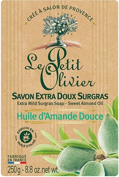 Мыло экстранежное с экстрактом масла сладкого миндаля - Le Petit Olivier Vegetal Oils Soap Sweet Almond Oil 250g (149807-68740)