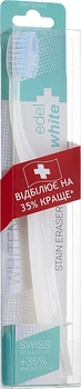 Зубна щітка середньої жорсткості зі щетиною "Pedex", біла - Edel+White Whitening Medium Toothbrush (664237-72545)