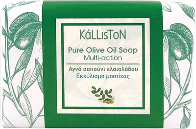 Традиційне мило з екстрактом мастихи - Kalliston Traditional Pure Olive Oil Soap Multi-Action 100g (1100763-87707)