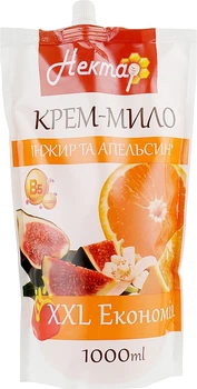 Крем-мило "Інжир та апельсин" - Aqua Cosmetics Нектар (дой-пак) 1000ml (1000190-47126)