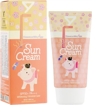 Сонцезахисний крем SPF 50+ - Elizavecca Face Care Milky Piggy Sun Cream SPF 50+ 50ml (300103-1436)