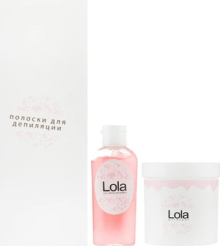 Набор для депиляции - Lola (sug/paste/150 ml + strips/15 pcs + spat/2pcs + gel/50 ml) (1112838-91705)